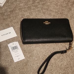 Coach Black Wristlet Wallet